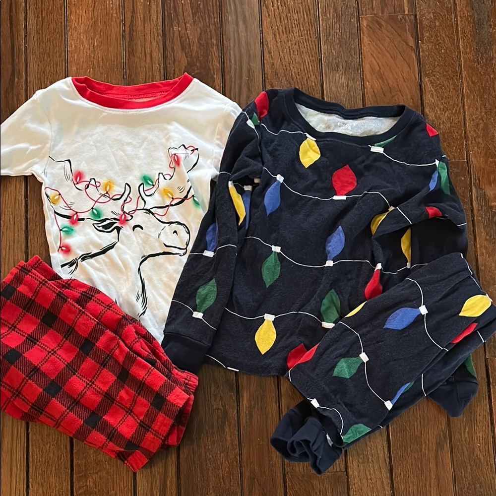 Festive Kids Pajama Set - Multicolor